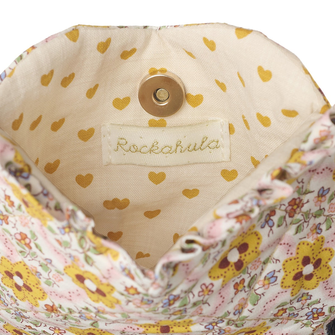 Cottage Floral Ruffle Heart Bag