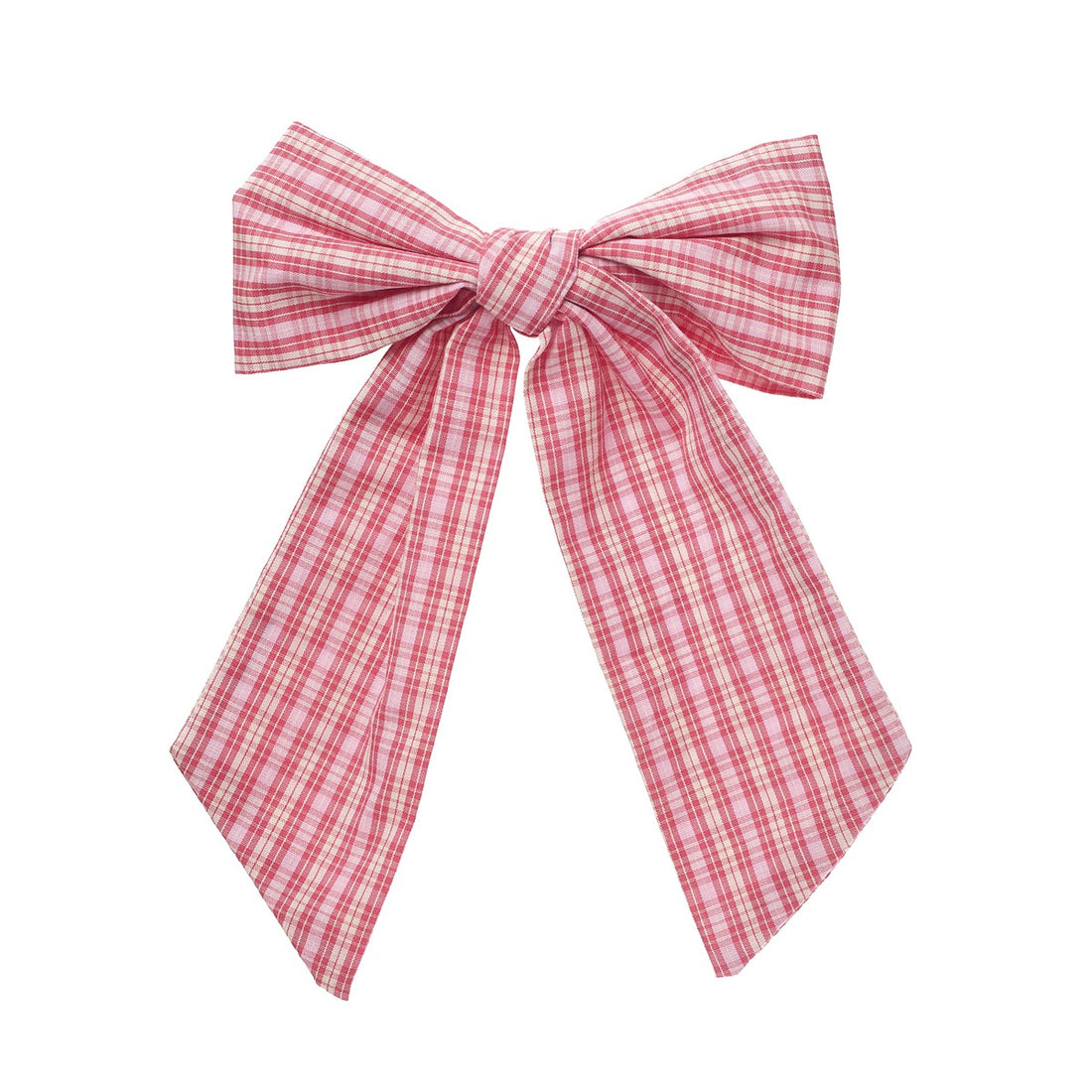Plaid Oversized Bow Clip