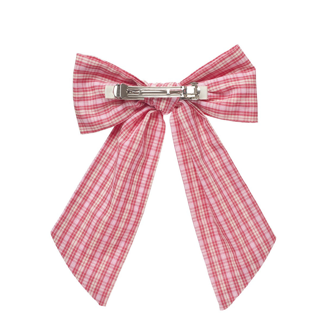 Plaid Oversized Bow Clip