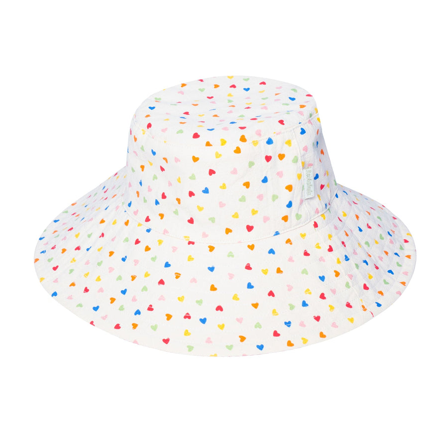 Rainbow Hearts Reversible Sun Hat - Parkette.