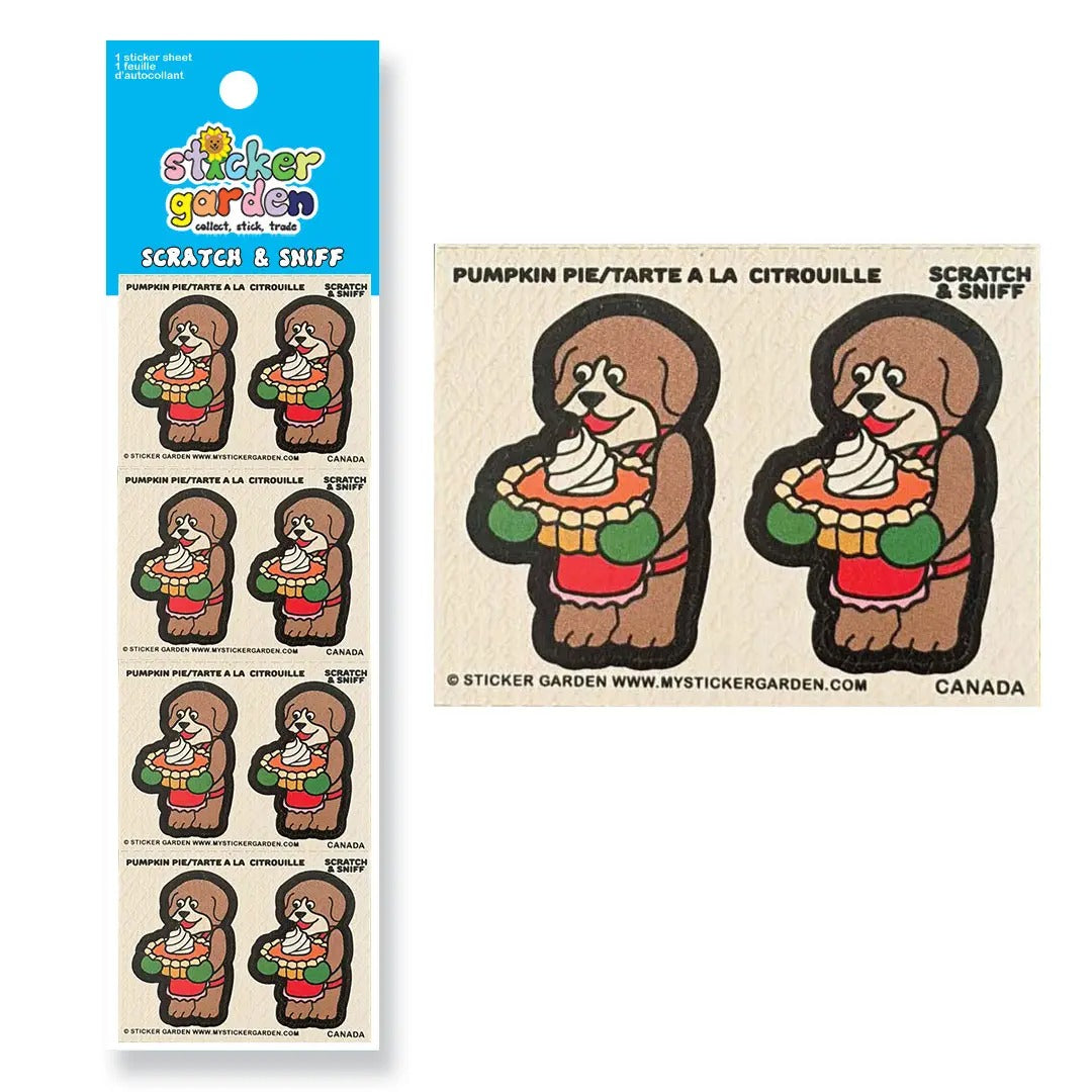 Dog Pumpkin Pie Scratch and Sniff Sticker Sheet