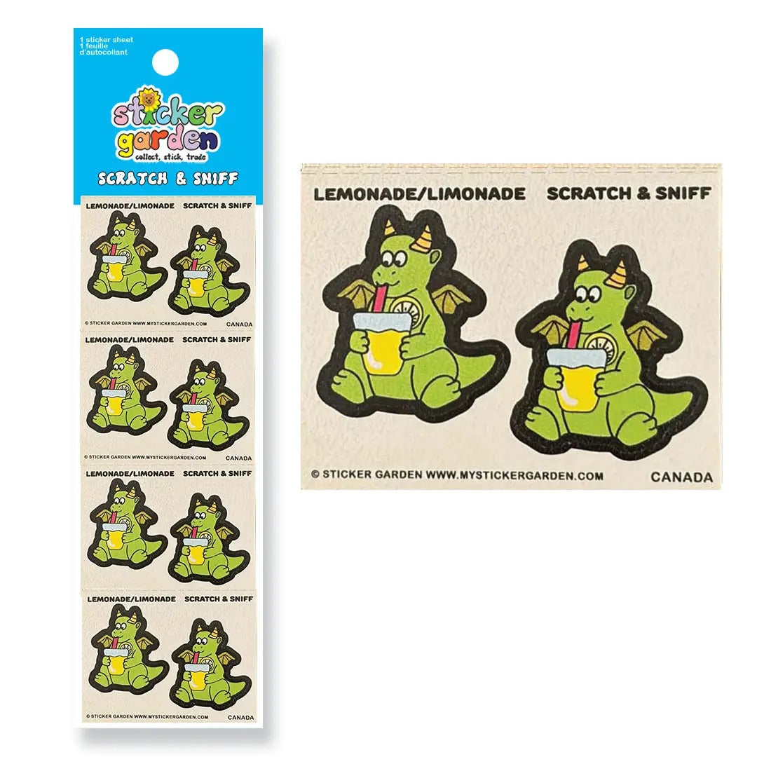 Dragon Lemonade Scratch and Sniff Sticker Sheet