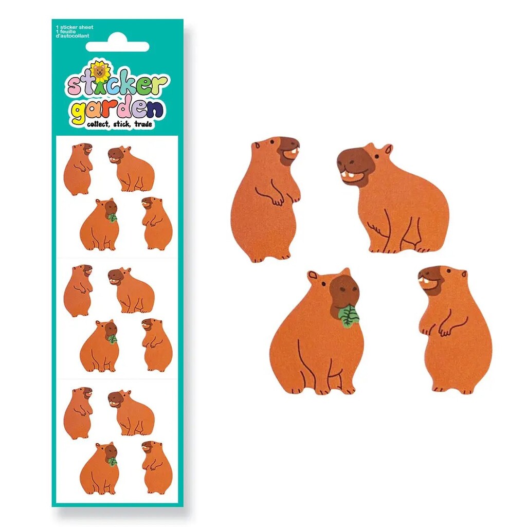 Glossy Capybara Sticker Sheet - Parkette.