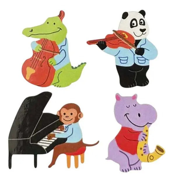 Glossy Jazz Animals Sticker Sheet