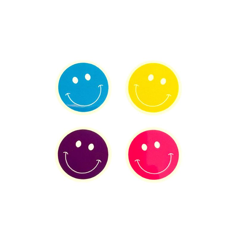 Glow in the Dark Happy Faces Bold Colours Sticker Sheet