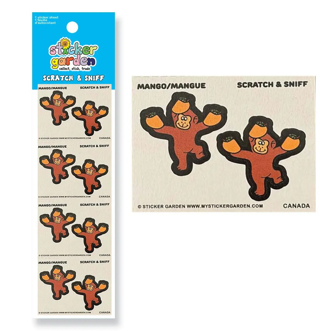 Monkey Mango Scratch and Sniff Sticker Sheet
