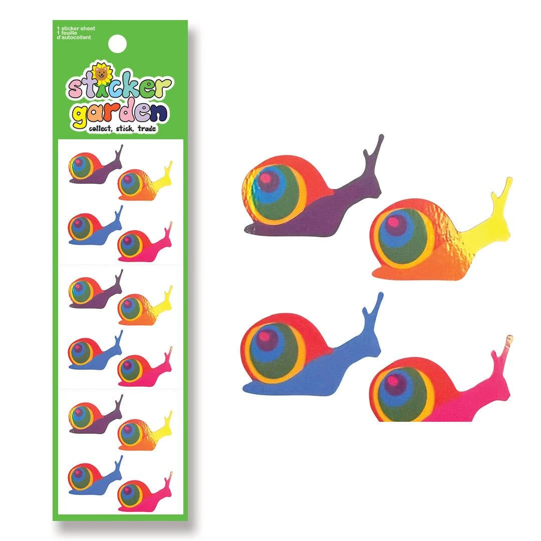Pearl Rainbow Snail Sticker Sheet