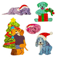 Sparkle Christmas Dogs Sticker Sheet