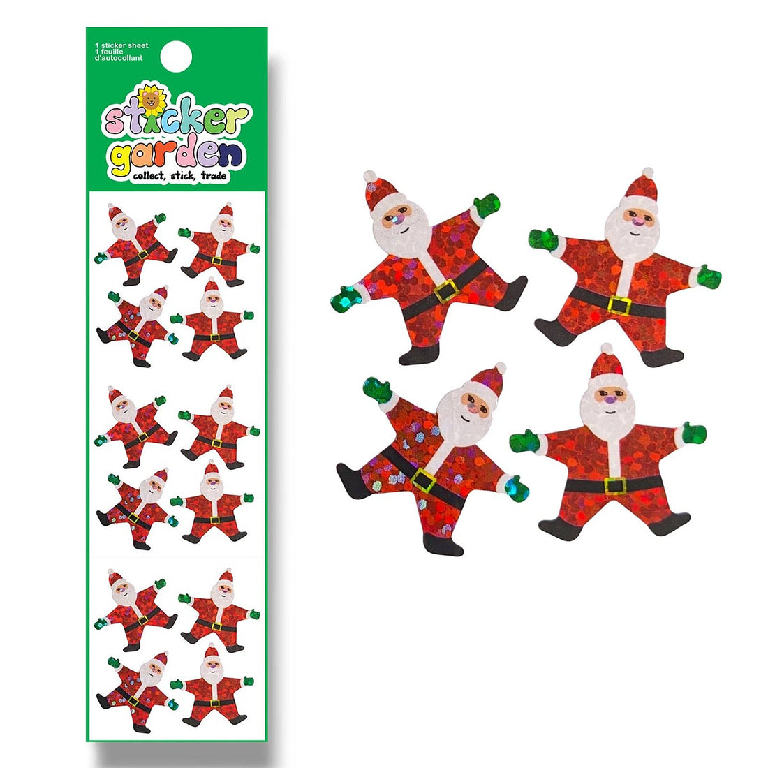 Sparkle Santa Sticker Sheet