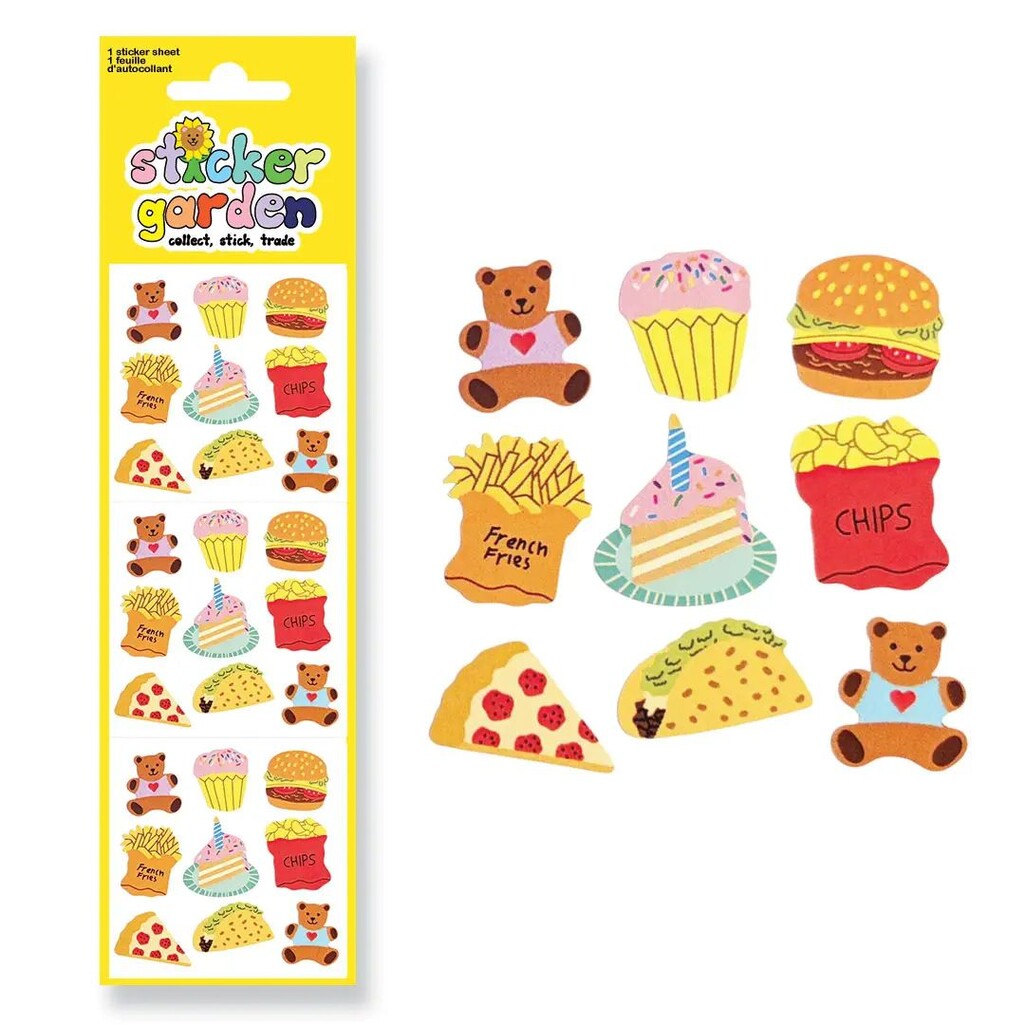 Glossy Teddy Bear Picnic Sticker Sheet - Parkette.