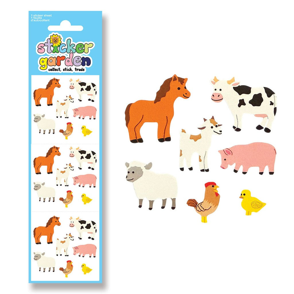 Classic Farm Animals Sticker Sheet - Parkette.