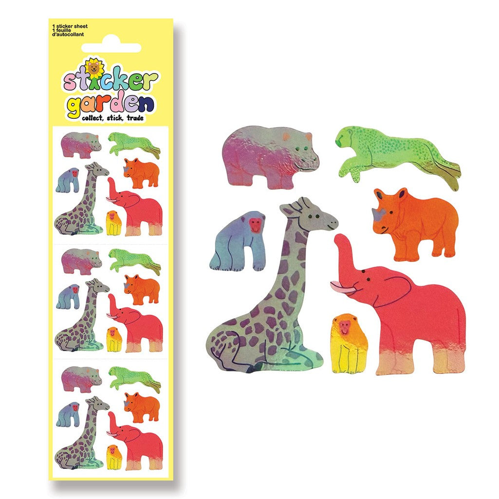 Jewel Jungle Animals Sticker Sheet - Parkette.