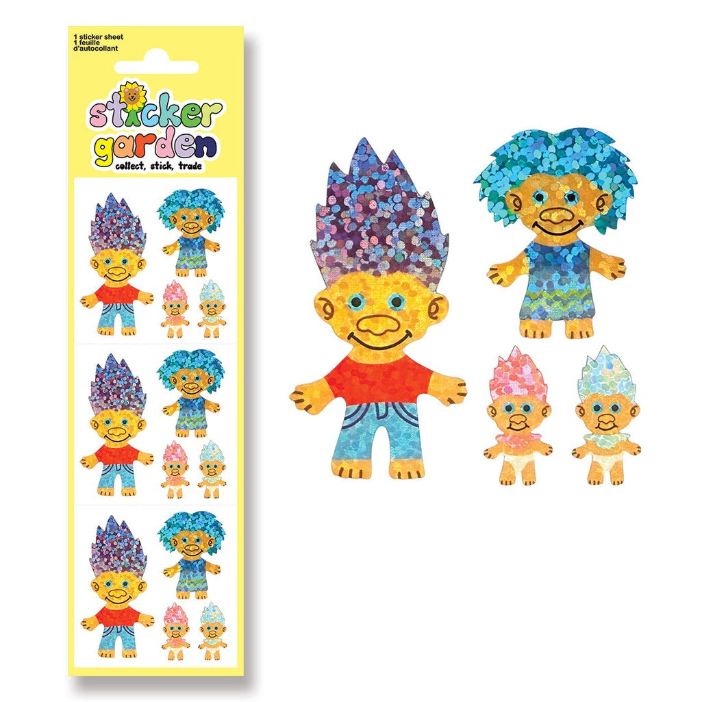 Sparkle Troll Sticker Sheet - Parkette.