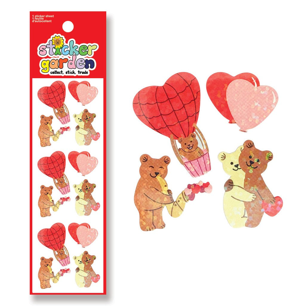 Speckled Love is in the Air Bears Sticker Sheet - Parkette.