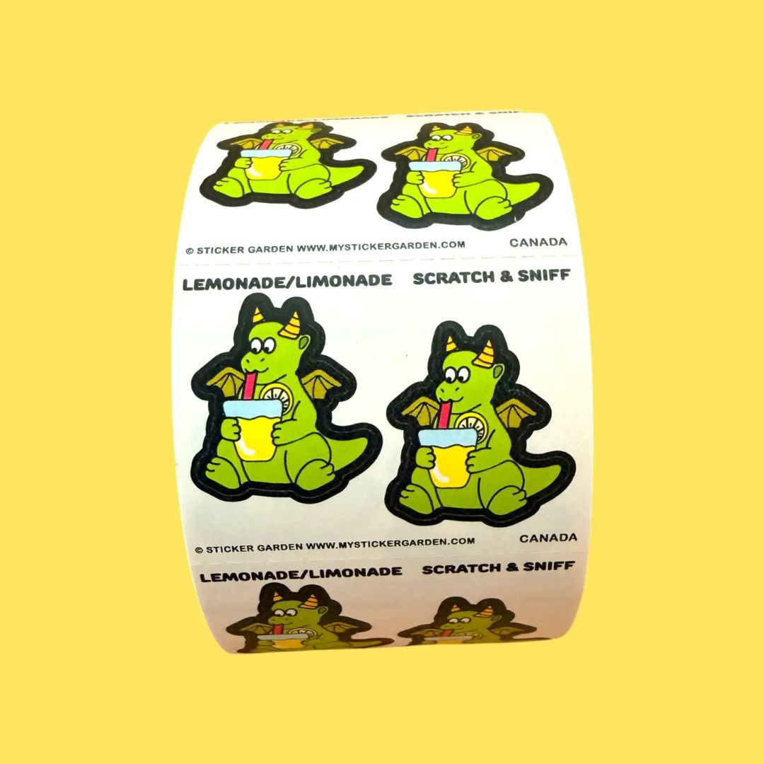 Dragon Lemonade Scent Scratch and Sniff Sticker Sheet