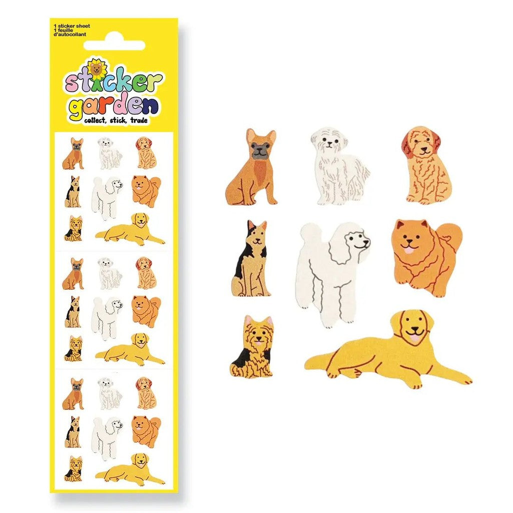 Glossy Various Dogs Sticker Sheet - Parkette.
