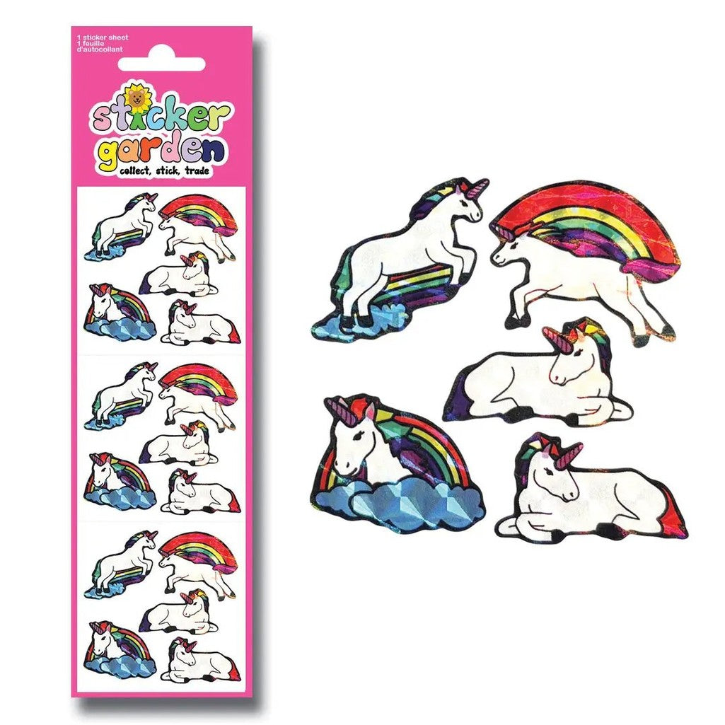 Prism Rainbow Unicorn Sticker Sheet - Parkette.