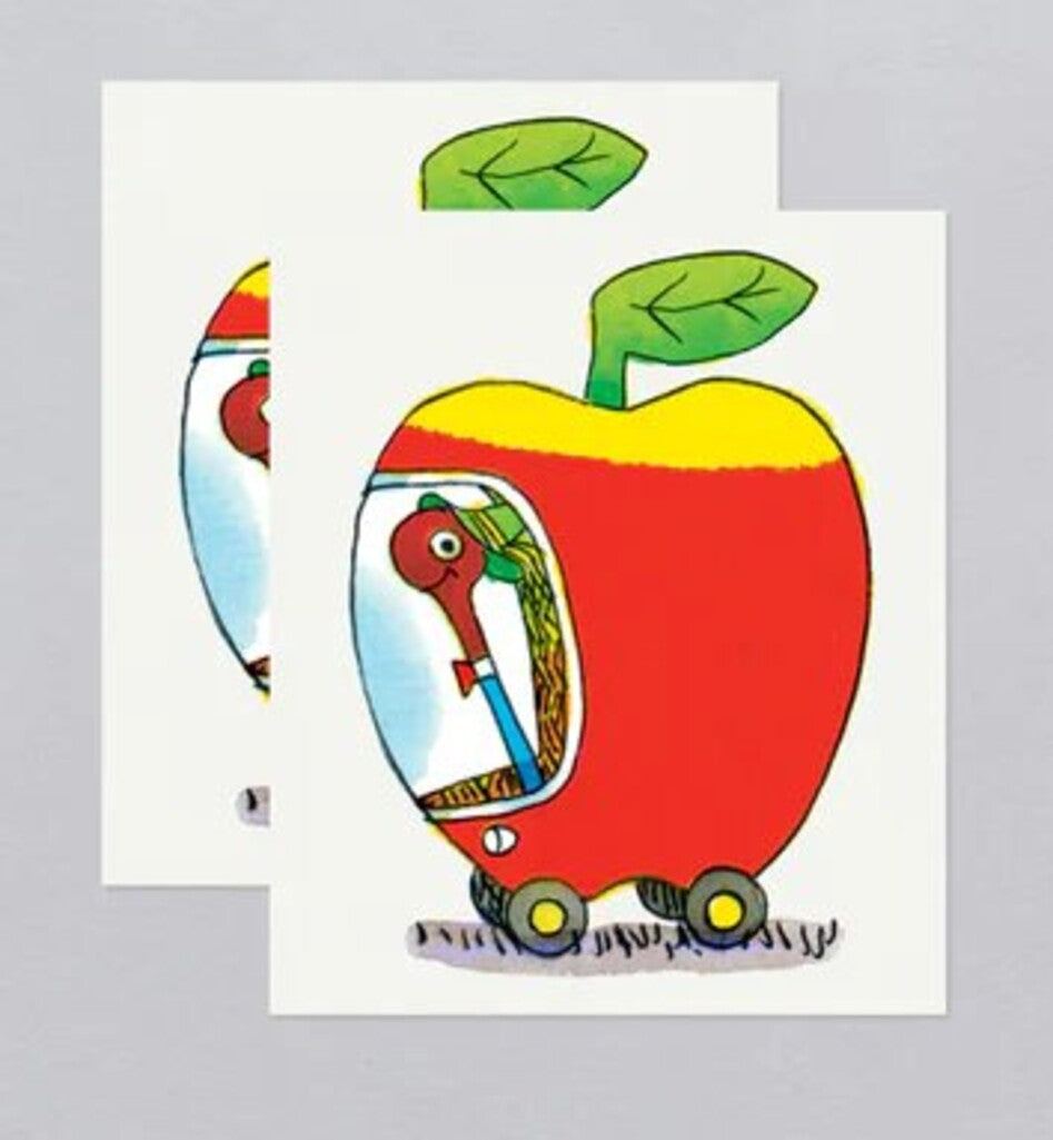 Lowly Apple Car Richard Scarry Tattoo Pair - Parkette.