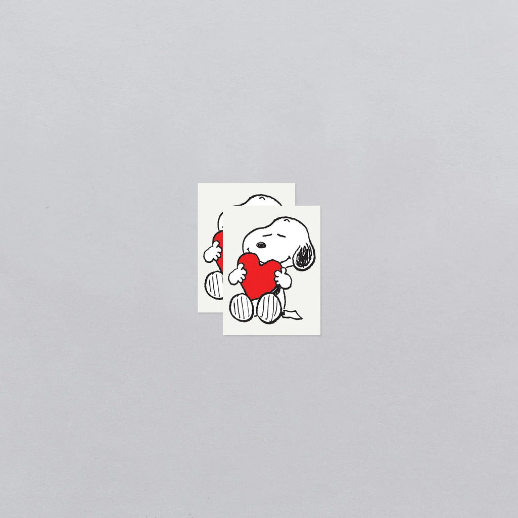 Snoopy Heart Hug Tattoo Pair - Parkette.