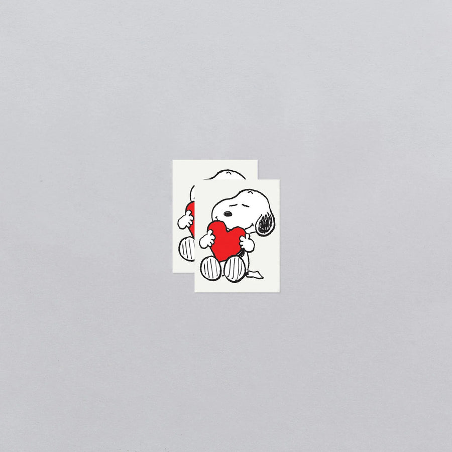 Snoopy Heart Hug Tattoo Pair - Parkette.