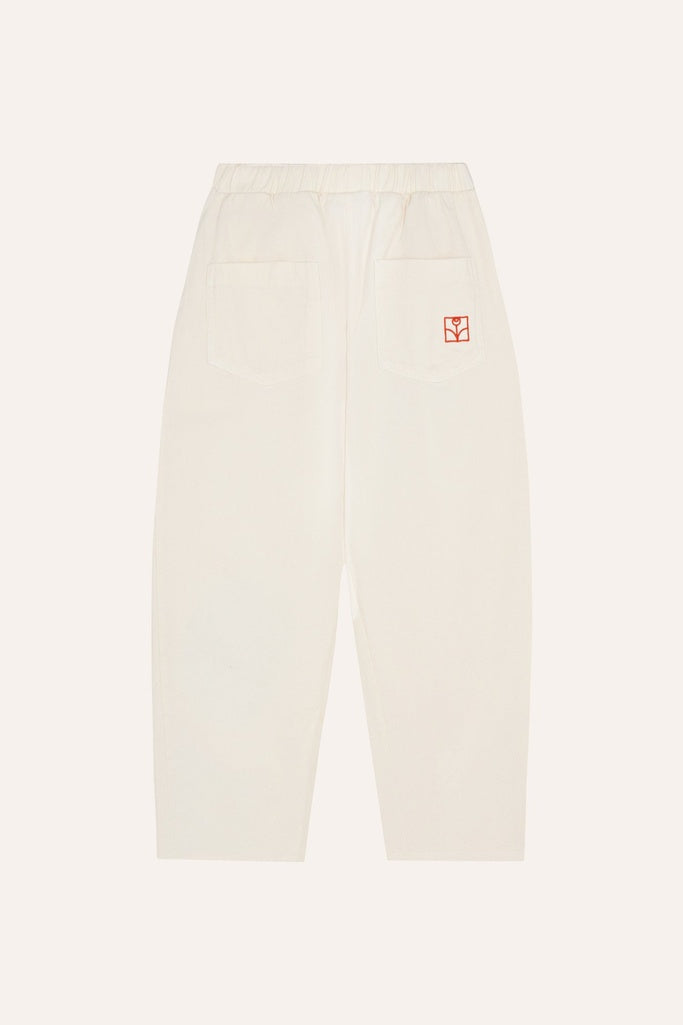 Bicolor Patches Ecru Trousers - Parkette.