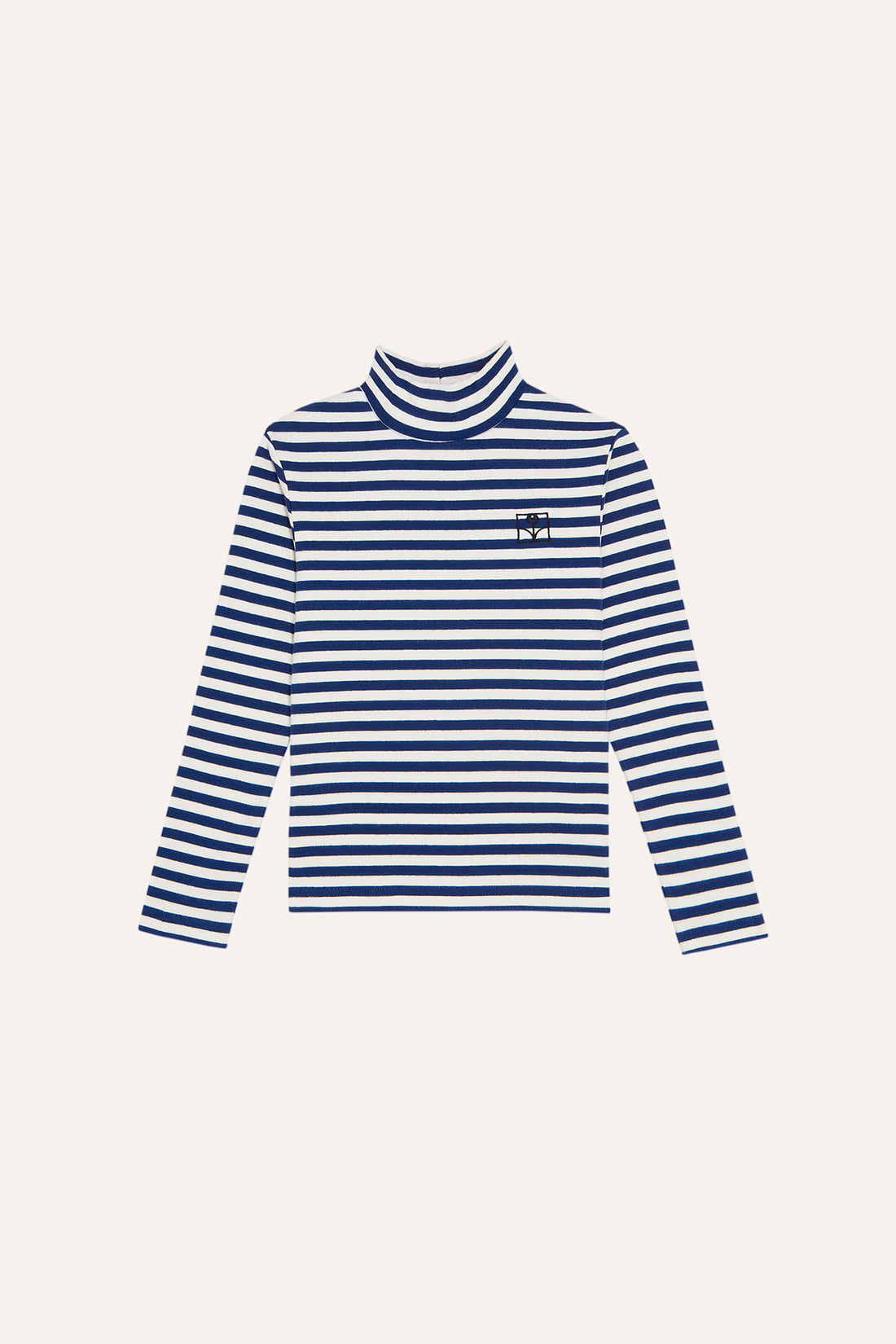 Blue Stripes Turtle Neck T-shirt