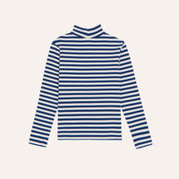 Blue Stripes Turtle Neck T-shirt
