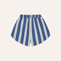 Blue Stripes Washed Shorts