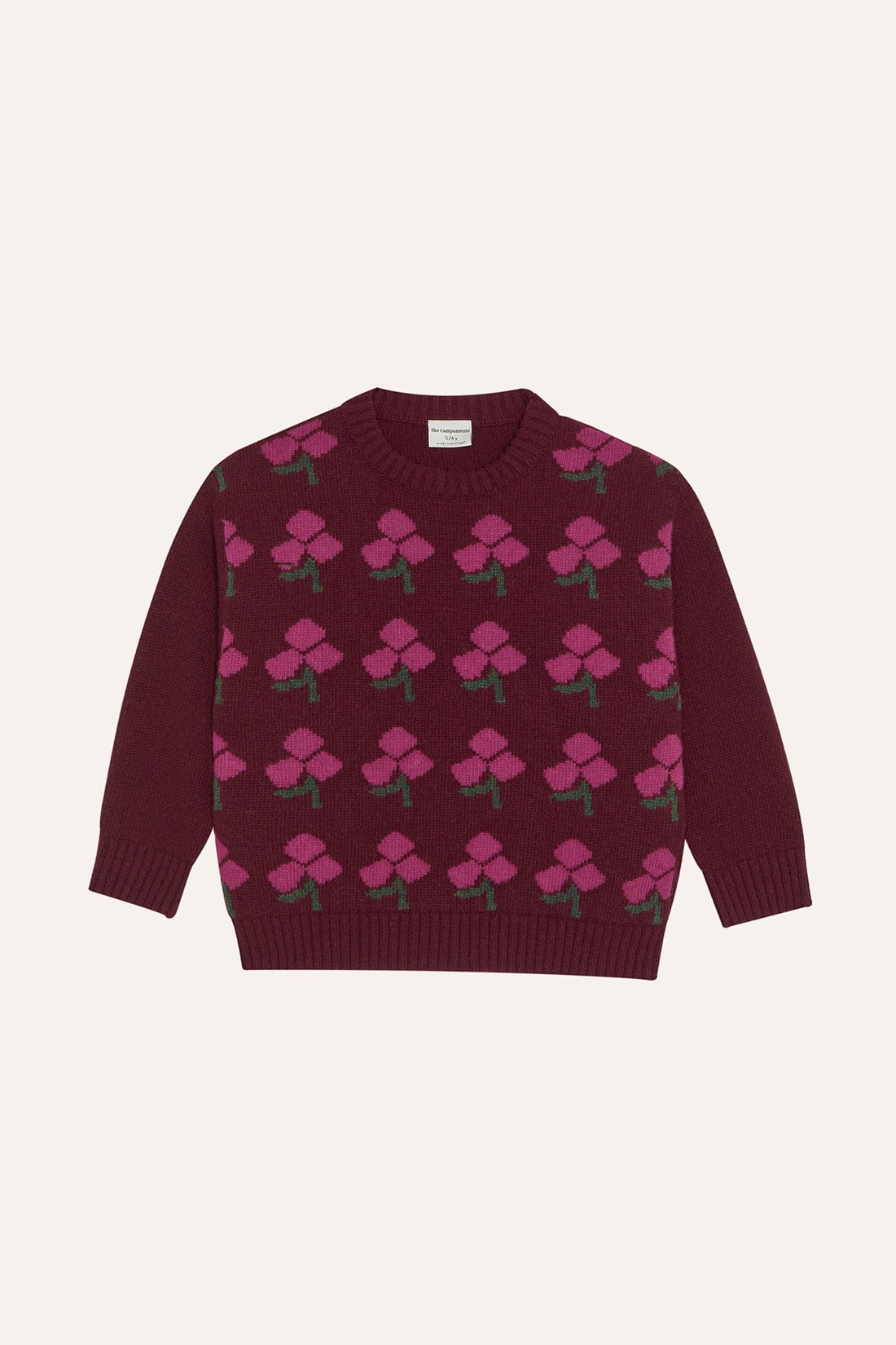 Flowers Burgundy Jumper
