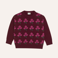 Flowers Burgundy Jumper