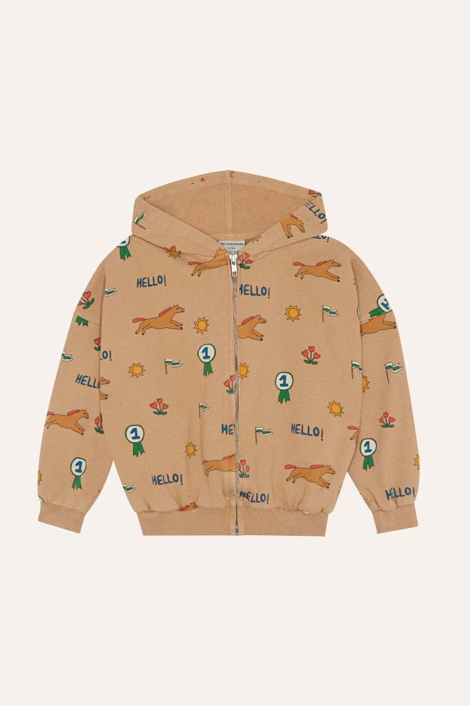 Horses Allover Zipped Sweatshirt