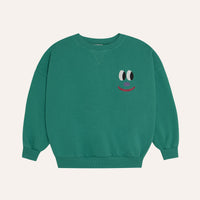 Smiling Face Green Sweatshirt