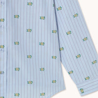 Mini Flowers Striped Shirt