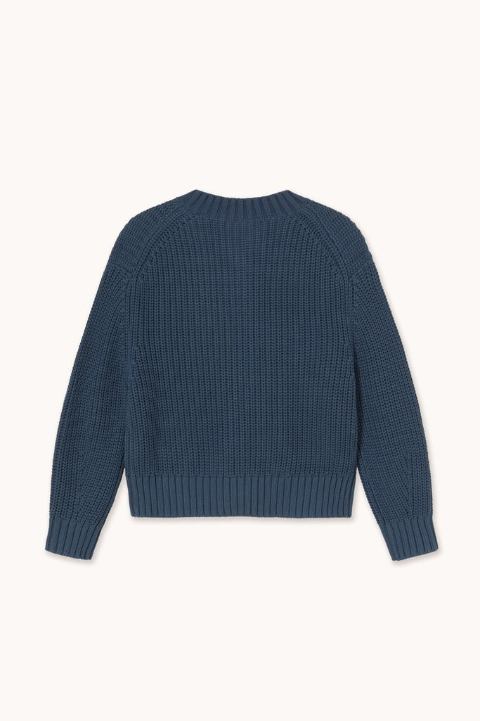 Round Neck Cardigan - Stone - Parkette.