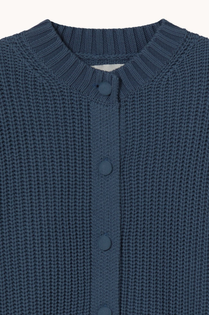 Round Neck Cardigan - Stone - Parkette.