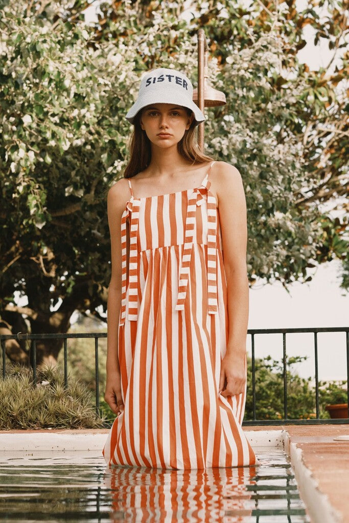 Striped Bows Dress - Parkette.