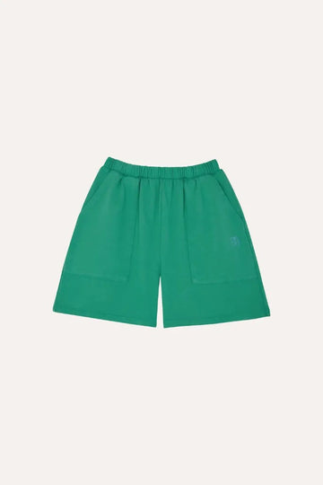 Green Washed Kids Shorts - Parkette.