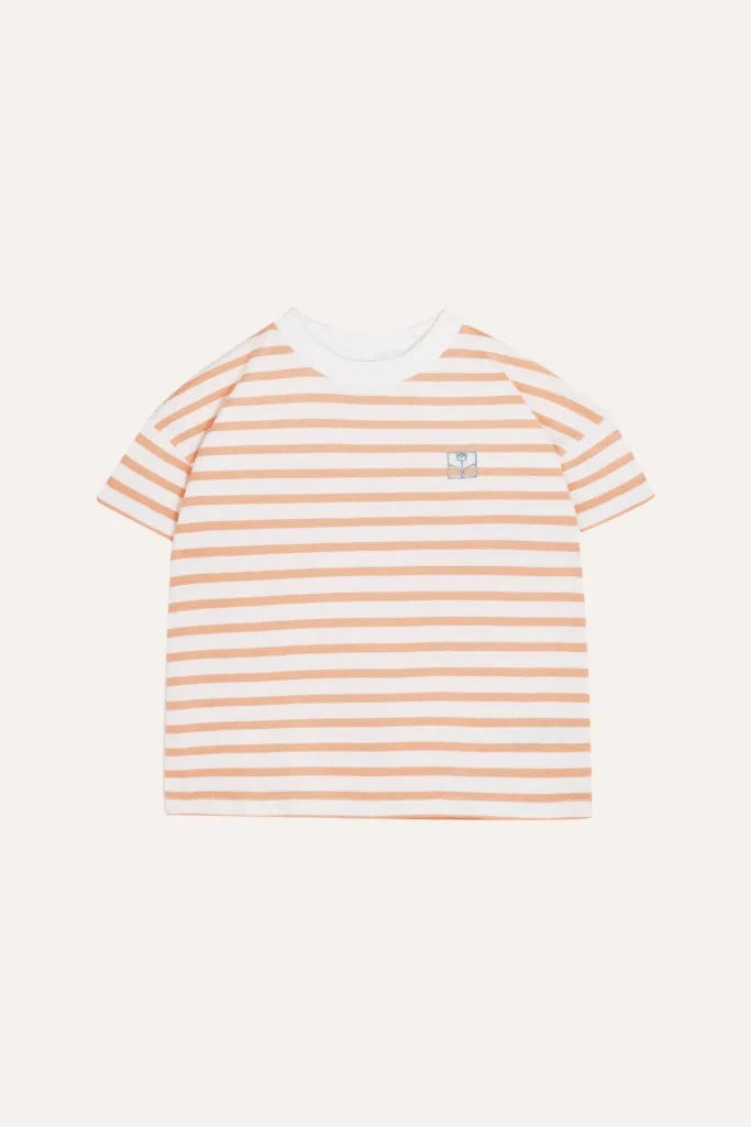 Orange Striped Kids T Shirt - Parkette.