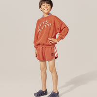 Sporty Red Kids Shorts - Parkette.