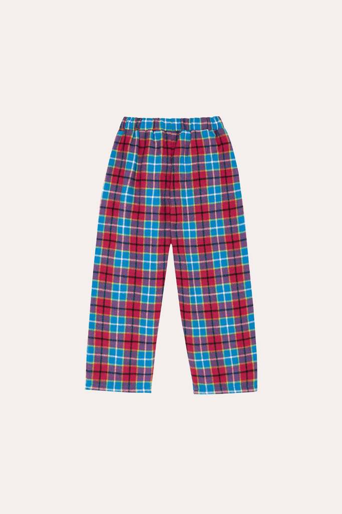 RED & BLUE CHECKED TROUSERS - Parkette.