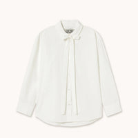 Bow Neck Shirt - Off-White