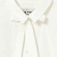 Bow Neck Shirt - Off-White