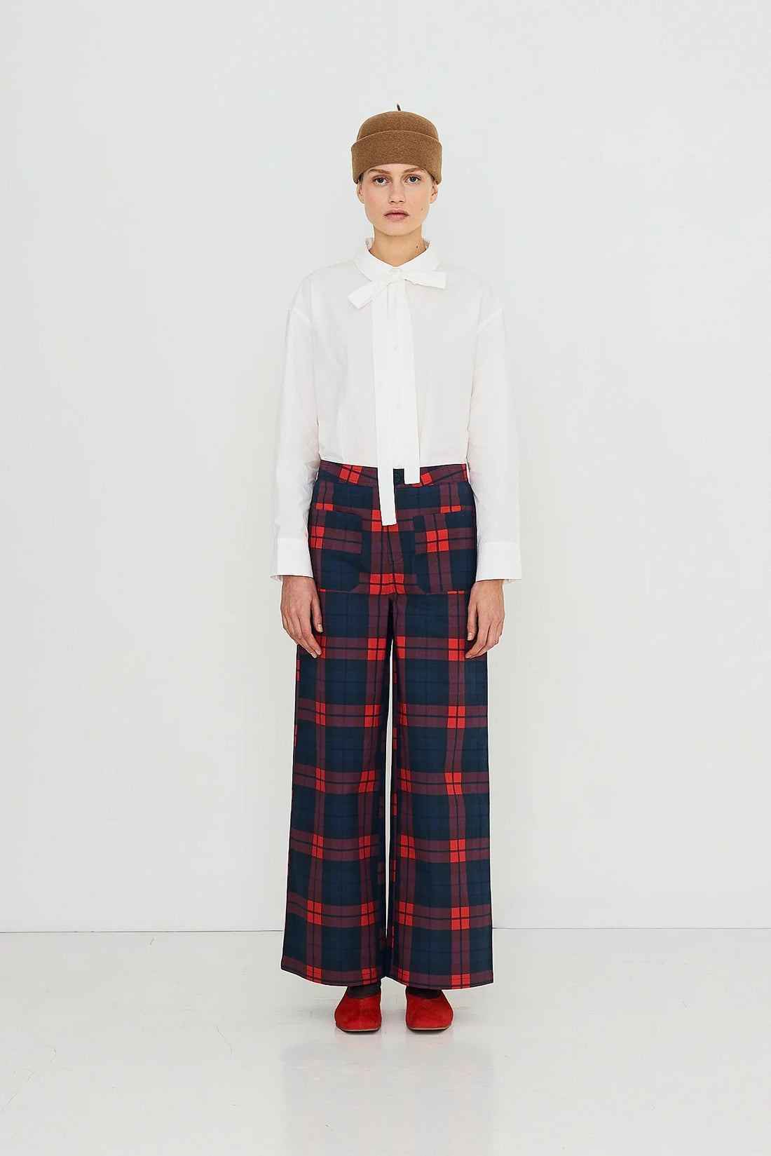 Bow Neck Shirt - Off-White