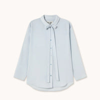 Bow Neck Shirt - Pretty Blue