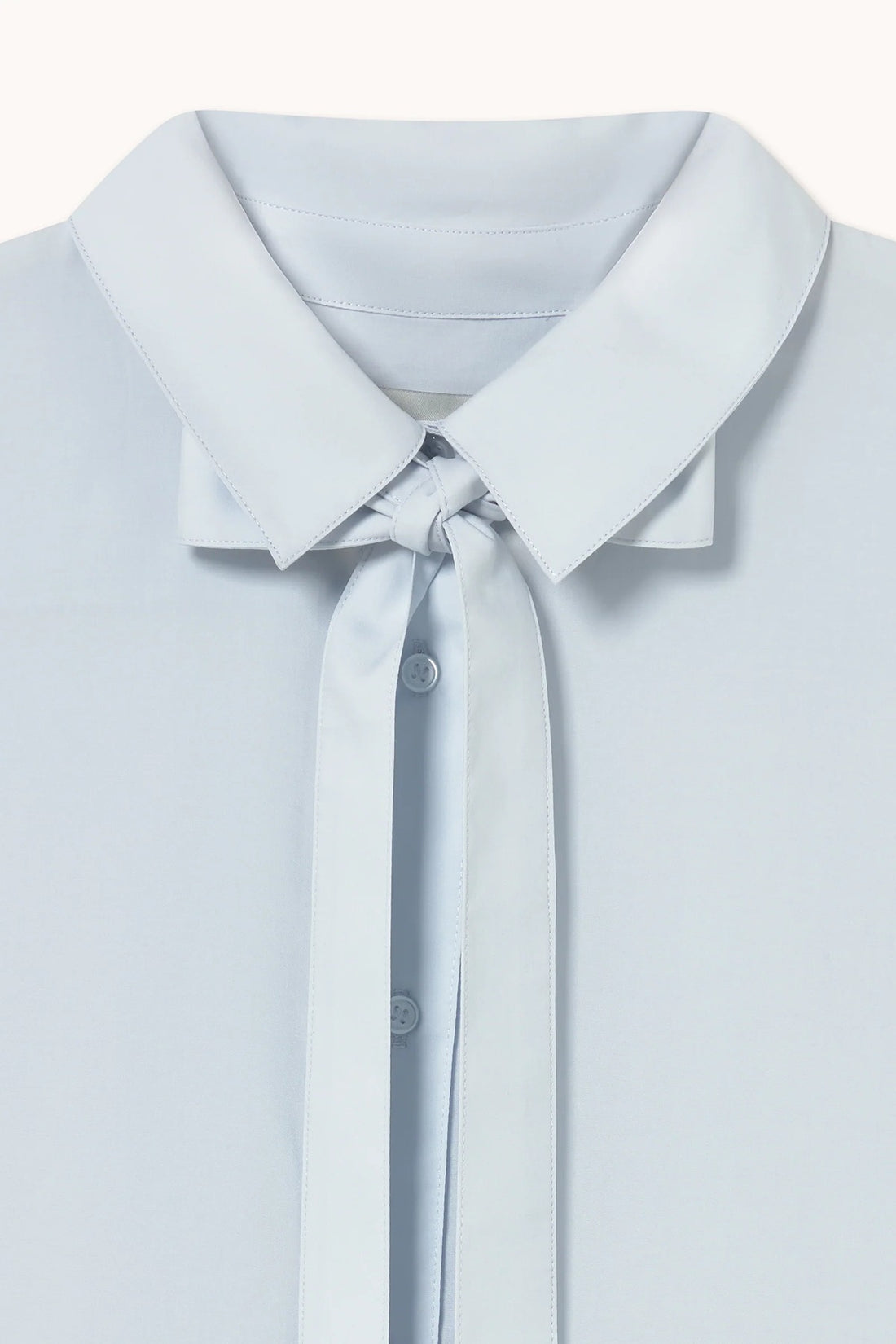 Bow Neck Shirt - Pretty Blue