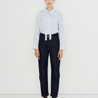 Bow Neck Shirt - Pretty Blue