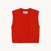Buttoned Vest - Summer Red