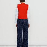 Buttoned Vest - Summer Red