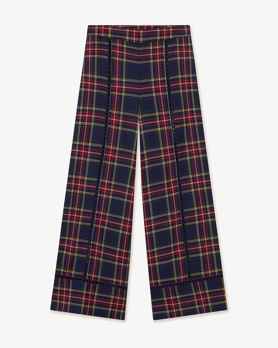 Check Wide Pants