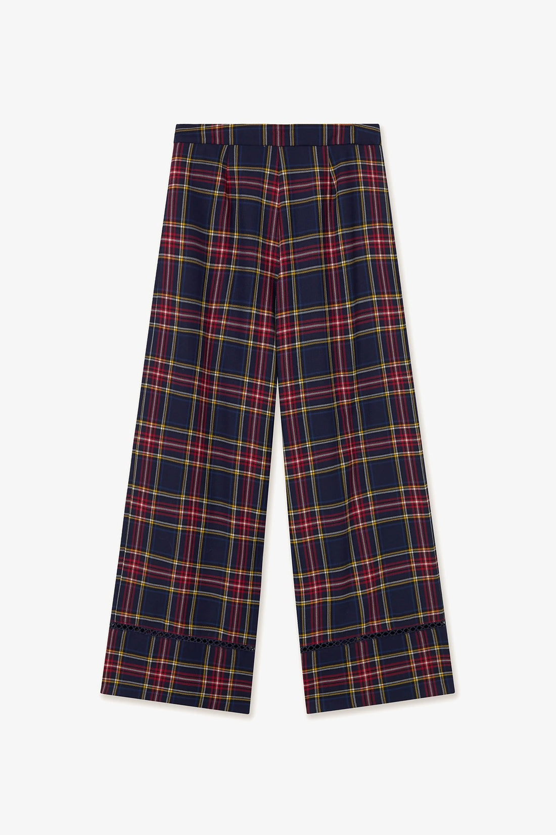 Check Wide Pants